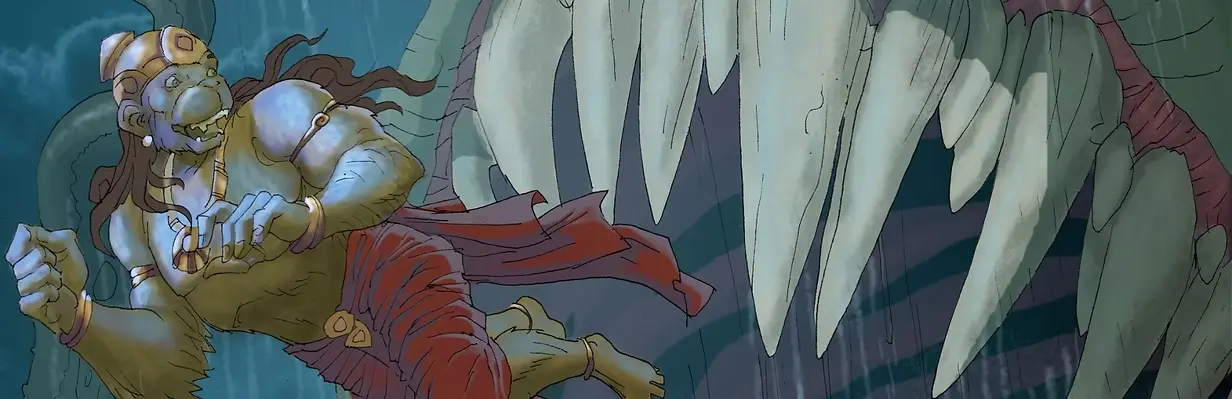 Hanuman vs Sea Monster